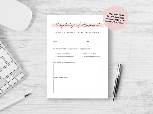 CBT Worksheets for Eating Disorders | Binge Eating, Anorexia & Bulimia Recovery | Therapy Workbook for Teens & Adults
